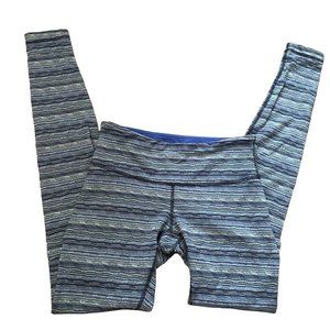 Lululemon Wunder Under Leggings Space  Dye Twist Sapphire Blue Multi Size 6